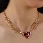 Collar de corazón gótico - Imagen 3