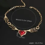 Collar de corazón gótico - Imagen 4